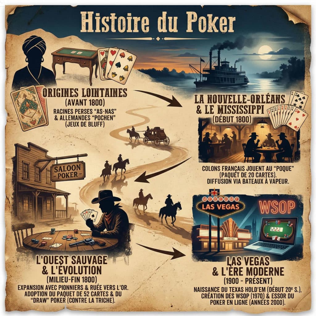 L'histoire fascinante du poker: de ses origines à aujourd'hui 1 histoire du poker