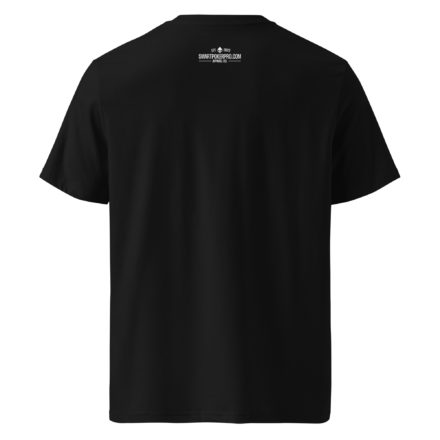 unisex organic cotton t shirt black back 6691f5f63ff59