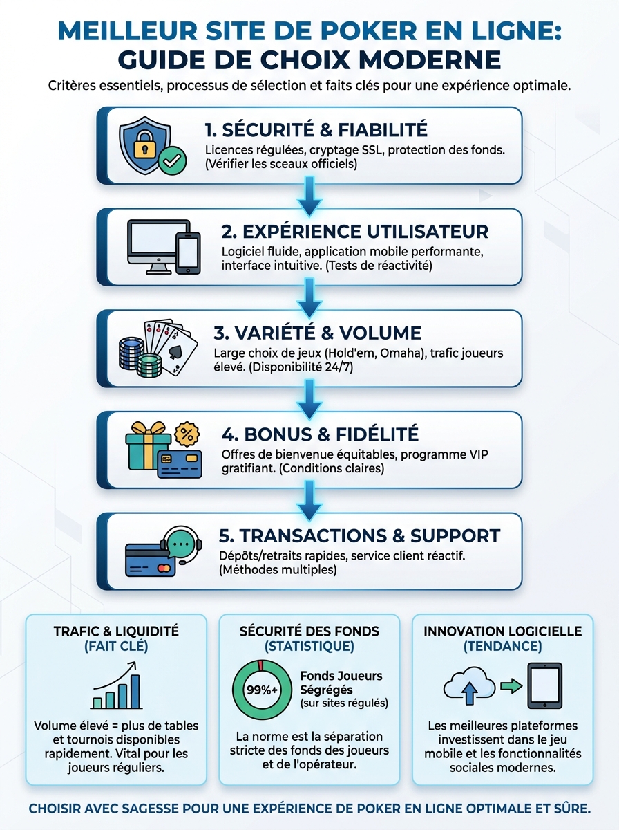 Infographie meilleur site de poker en ligne