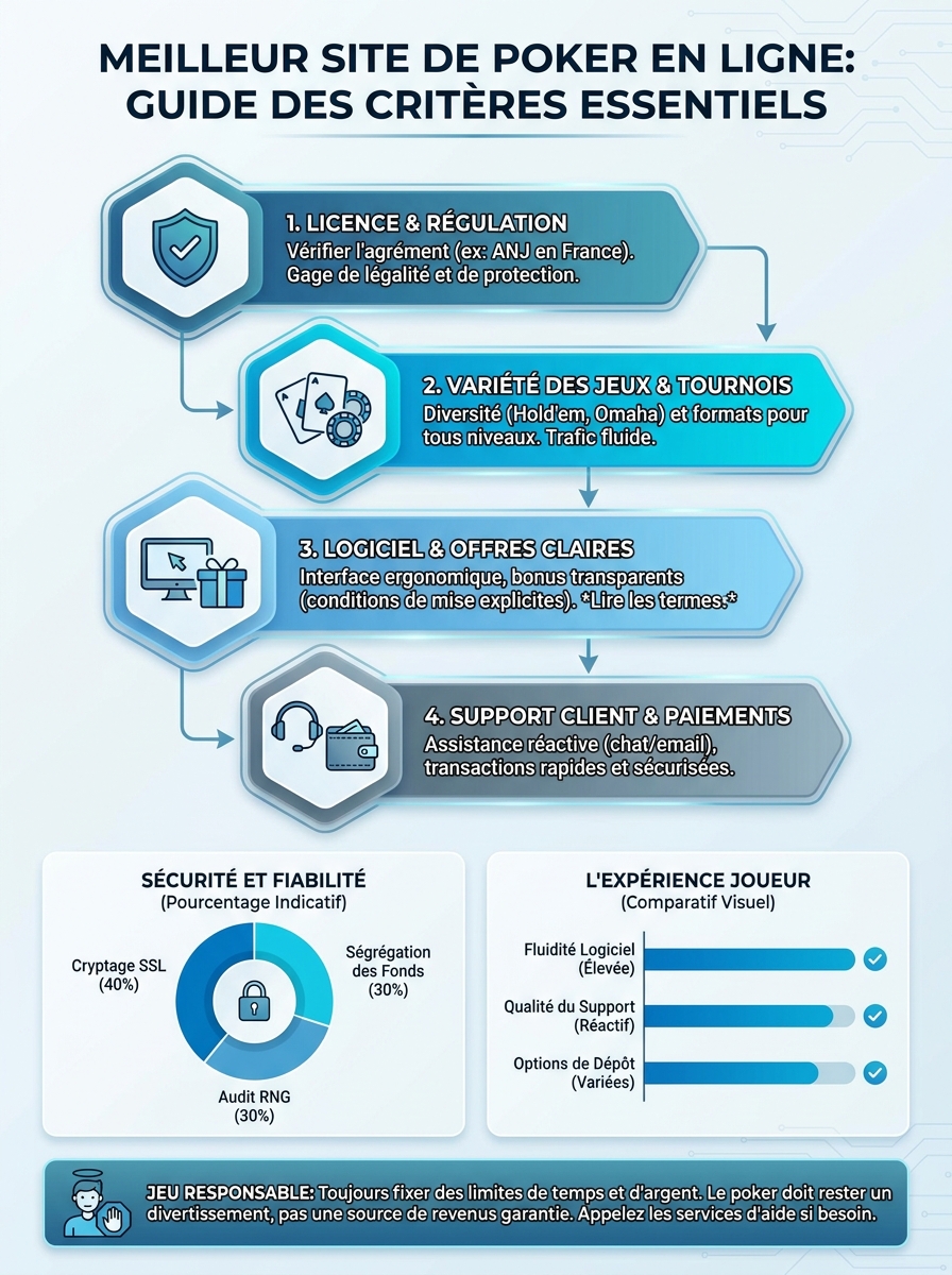 Infographie meilleur site de poker en ligne