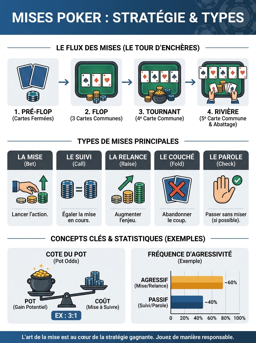 Infographie mises poker
